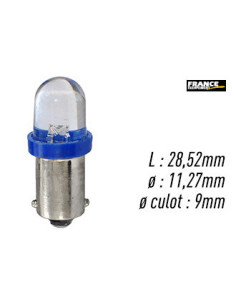 AMPOULE BLEU TYPE BA9S/T4W 12V0.29W