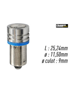 AMPOULE BLEU TYPE BA9S/T4W 12V1W