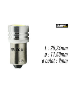 AMPOULE BLANCHE TYPE BA9S/T4W 12V1W