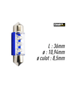 AMPOULE BLEU TYPE S8,5D/C5W 12V0.37W