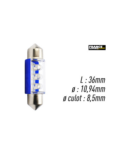 AMPOULE BLEU TYPE S8,5D/C5W 12V0.37W