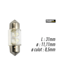AMPOULE BLANCHE TYPE S8,5D/C5W 12V0.4W