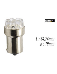 AMPOULE BLANCHE TYPE BA15S 12V1.2W