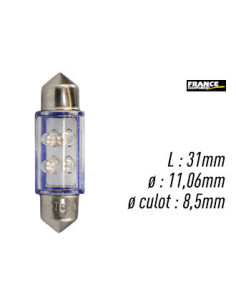 AMPOULE BLEU TYPE S8,5D/C5W 12V0.27W