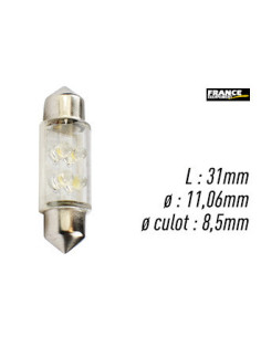 AMPOULE BLANCHE TYPE S8,5D/C5W 12V0.27W