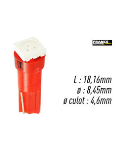 AMPOULE ROUGE TYPE W2x4.6D / T5 12V0.24W