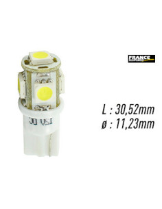 AMPOULE TEMOIN BLANCHE SANS CULOT W2,1x9,5D/W5W-T10 12V1.2W