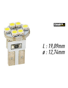 AMPOULE TEMOIN BLANCHE SANS CULOT W2,1x9,5D/W5W-T10 12V0.48W