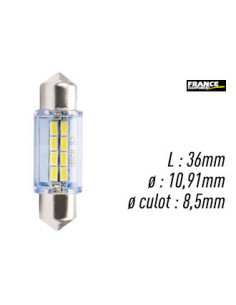 AMPOULE BLANCHE TYPE S8,5D/C5W 12V0.7W