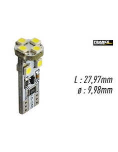 AMPOULE TEMOIN BLANCHE SANS CULOT W2,1x9,5D/W5W-T10 12V0.64W