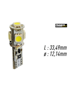 AMPOULE TEMOIN BLANCHE SANS CULOT W2,1x9,5D/W5W-T10 12V1.2W