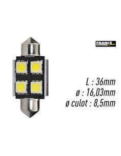 AMPOULE BLANCHE TYPE S8,5D/C5W 12V0.96W