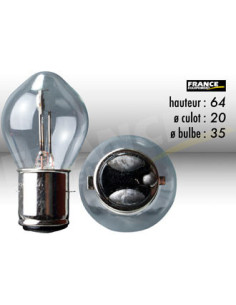 AMPOULE PHARE RING BA20D 6V25/25W