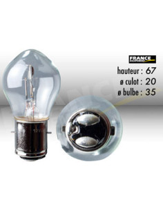 AMPOULE PHARE RING BA20D 12V25/25W