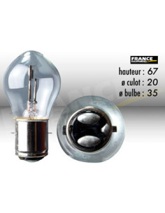 AMPOULE PHARE RING BA20D 12V45/40W