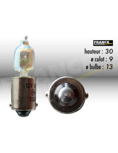 AMPOULE TEMOIN AVEC CULOT RING BA9S 12V23W