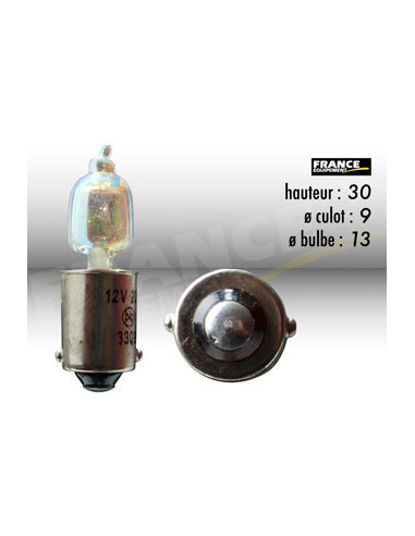 AMPOULE TEMOIN AVEC CULOT RING BA9S 12V23W