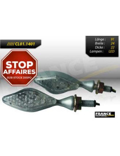 Paire de clignotants, alliage en aluminium, ampoule LED