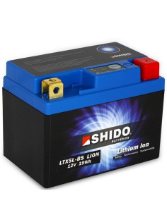 Batterie Lithium Ion SHIDO pour moto LTX5L-BS