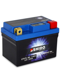 Batterie Lithium Ion SHIDO pour moto LTX7L-BS
