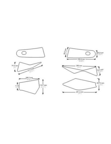 Protège Réservoir HDR  (6 Pièces) pour KAWASAKI