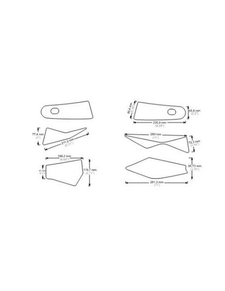 Protège Réservoir HDR  (6 Pièces) pour KAWASAKI