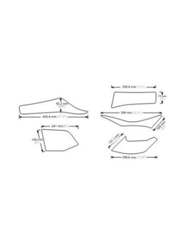 Protège Réservoir HDR  (5 Pièces) pour KTM