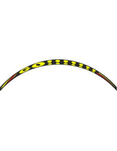 Kit déco de 8 stickers pour Jantes AV+AR "GO" Jaune