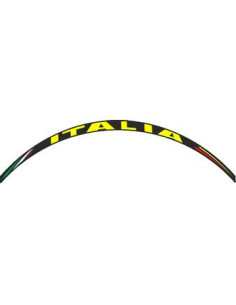 Kit déco de 8 stickers pour Jantes AV+AR "ITALIA" Jaune