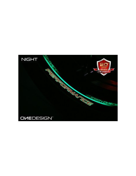 Kit déco de 8 stickers Fluorescent pour Jantes AV+AR "PERFORMANCE"