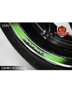 Kit déco de 8 stickers Fluorescent pour Jantes AV+AR "PERFORMANCE"