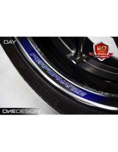 Kit déco de 8 stickers Fluorescent pour Jantes AV+AR "PERFORMANCE"