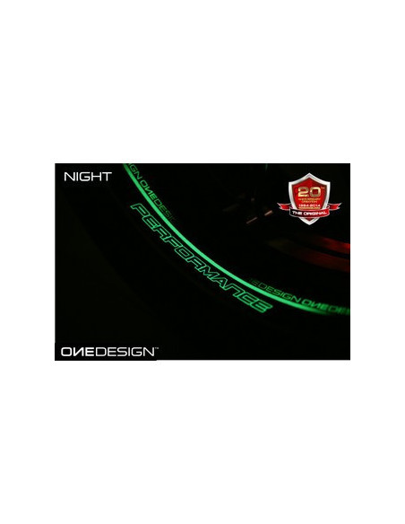 Kit déco de 8 stickers Fluorescent pour Jantes AV+AR "PERFORMANCE"