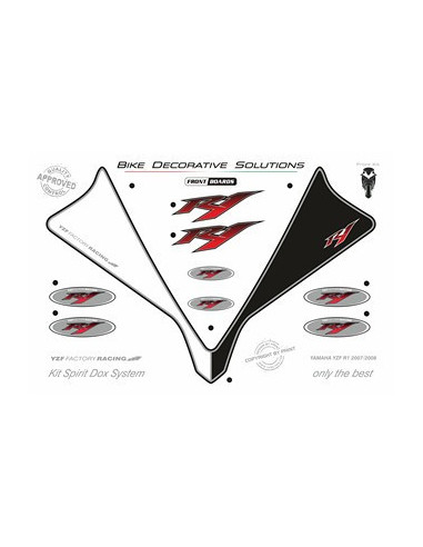 Kit graphique de protection frontale   YZF FACTORY RACING