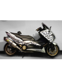 Kit Adhésif graphique pour YAMAHA T-MAX -Version Gris-Blanc Camouflage