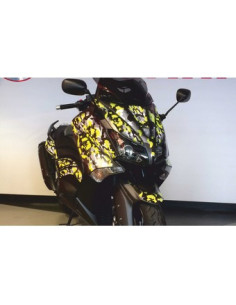 Kit Adhésif graphique pour YAMAHA T-MAX -Version Jaune Fluo Camouflage