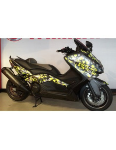 Kit Adhésif graphique pour YAMAHA T-MAX -Version Jaune Fluo Camouflage 2