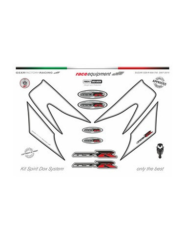 Kit graphique de protection frontale   GSXR FACTORY RACING