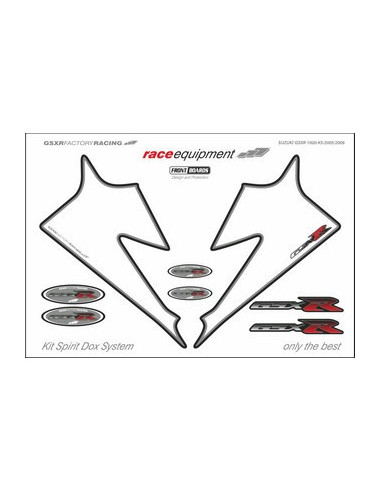 Kit graphique de protection frontale   GSXR FACTORY RACING