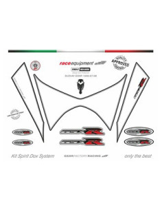 Kit graphique de protection frontale   GSXR FACTORY RACING 2