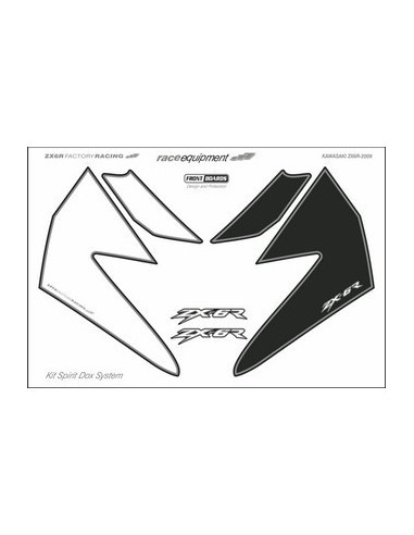 Kit graphique de protection frontale   ZX6R FACTORY RACING