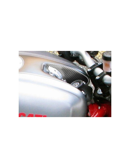 Protège T de fourche "Carbone" pour Ducati Monster (Réservoir creux)