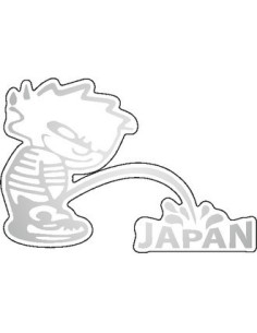 Déco moto "Enfant" marqué JAPAN. 2 pièces. Argent