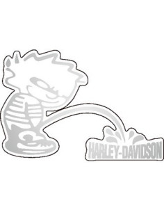 Déco moto "Enfant" marqué HARLEY DAVIDSON. 2 pièces. Argent