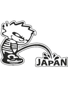 Déco moto "Enfant" marqué JAPAN. 2 pièces. Noir