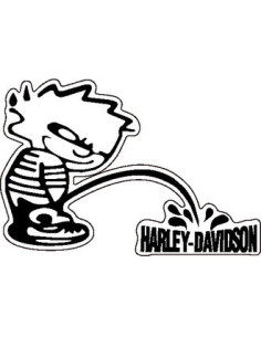 Déco moto "Enfant" marqué HARLEY DAVIDSON. 2 pièces. Noir