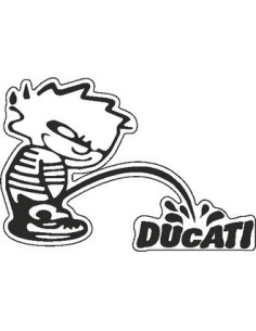 Déco moto "Enfant" marqué DUCATI. 2 pièces. Noir