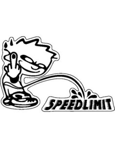 Déco moto "Enfant" marqué SPEEDLIMIT. 2 pièces. Noir