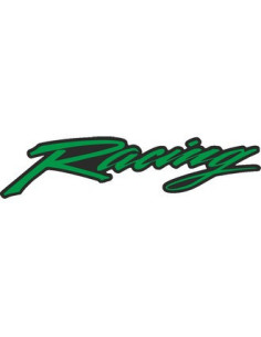 Déco moto marqué "RACING" de couleur Vert. (10 Pièces)