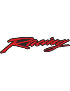 Déco moto marqué "RACING" de couleur Rouge. (10 Pièces)